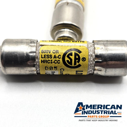 Bussmann LP-CC-8/10 0.8A 600VAC Class CC dual-element time-delay fuse for industrial circuit protection