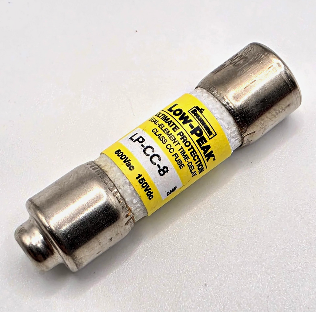 Bussmann LP-CC-8 Low-Peak 8A 600VAC Class CC time-delay fuse for control transformer and motor circuit protection from American Industrial Parts Group