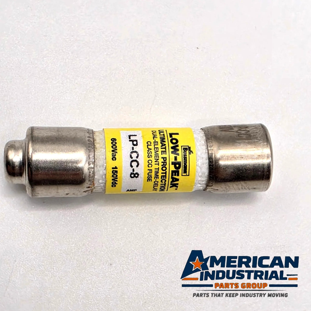 Bussmann LP-CC-8 Low-Peak 8A 600VAC Class CC time-delay fuse for control transformer and motor circuit protection from American Industrial Parts Group
