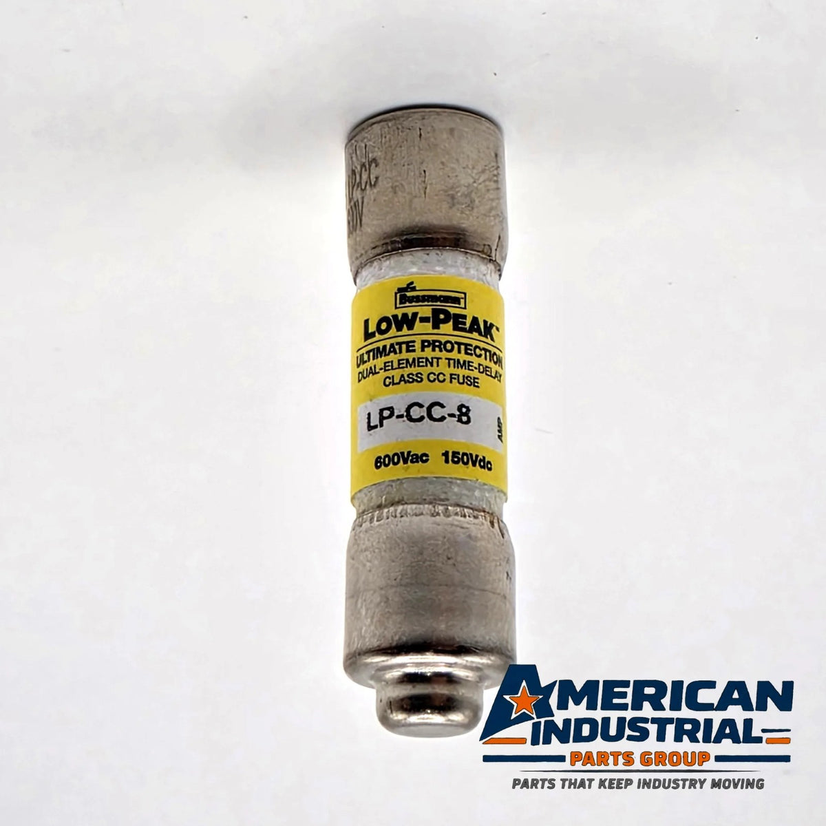 Bussmann LP-CC-8 Low-Peak 8A 600VAC Class CC time-delay fuse for control transformer and motor circuit protection from American Industrial Parts Group