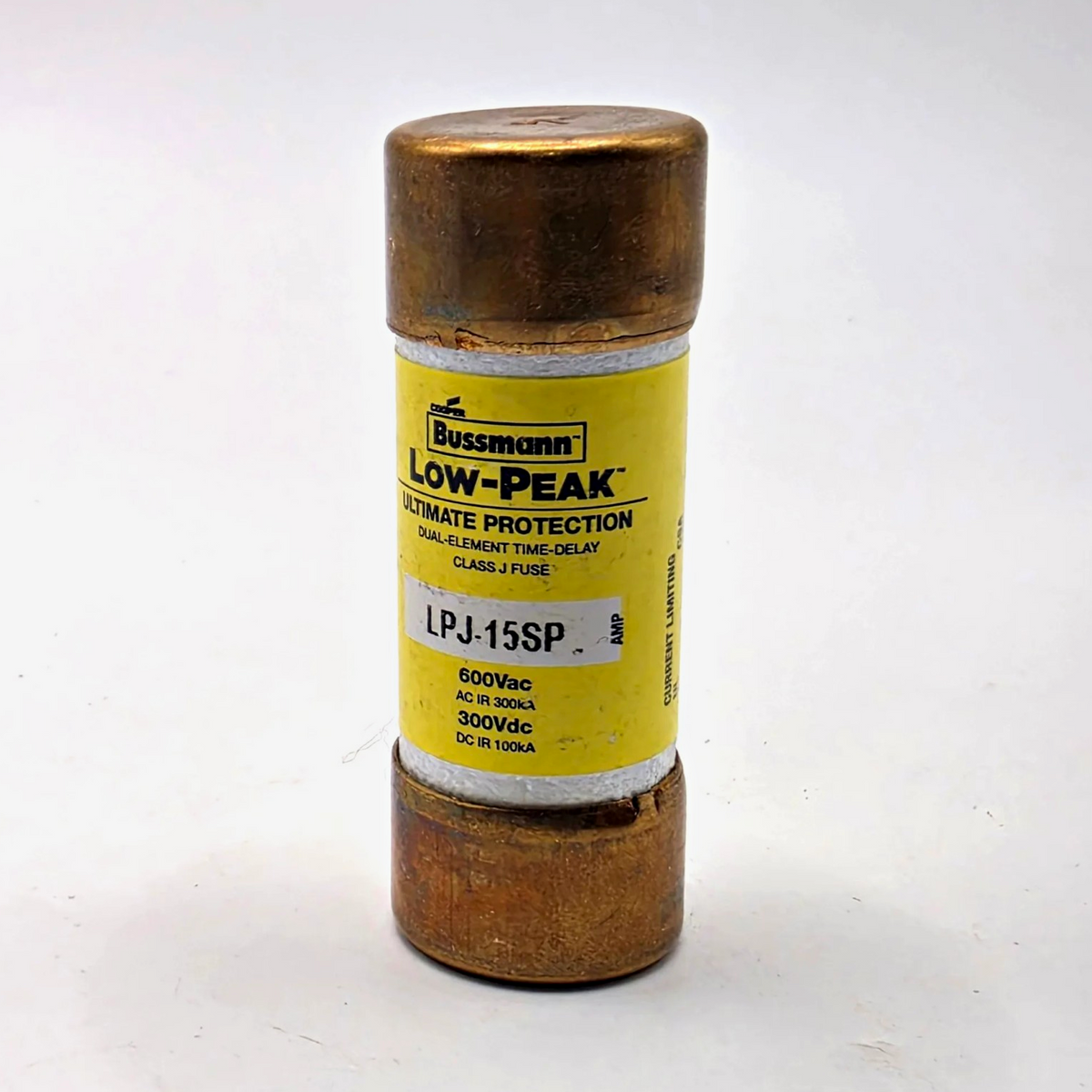 Bussmann LPJ-15SP Low-Peak 15A 600V Class J time-delay fuse for motor circuit and branch protection from American Industrial Parts Group