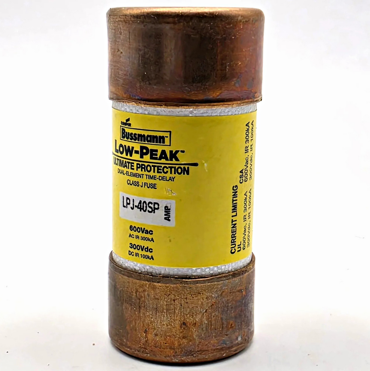 Bussmann LPJ-40SP Low-Peak 40A 600V Class J time-delay fuse for motor circuit and feeder protection from American Industrial Parts Group