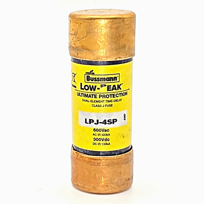 Bussmann LPJ-4SP Low-Peak 4A 600V Class J time-delay fuse for motor circuit and control transformer protection from American Industrial Parts Group