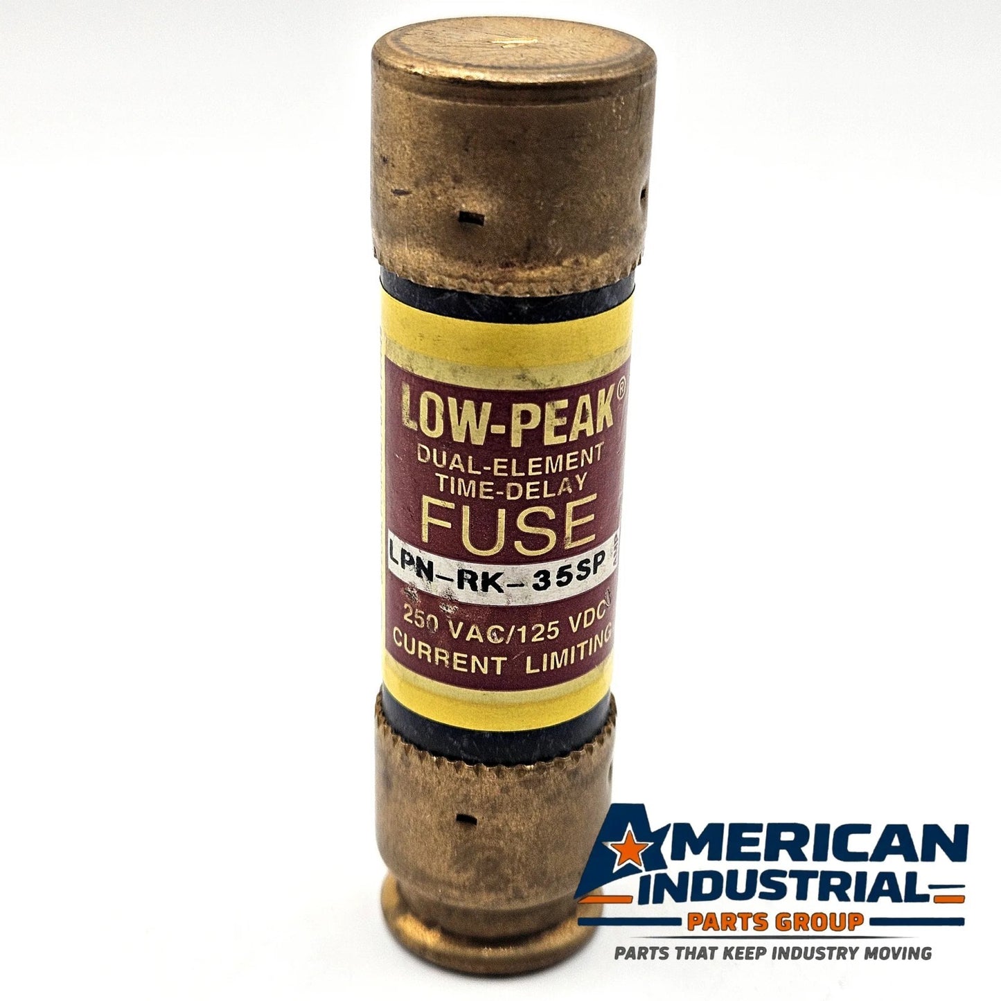 Bussmann LPN-RK-35SP Low-Peak 35A 250V Class RK1 dual-element time-delay fuse for industrial circuit protection