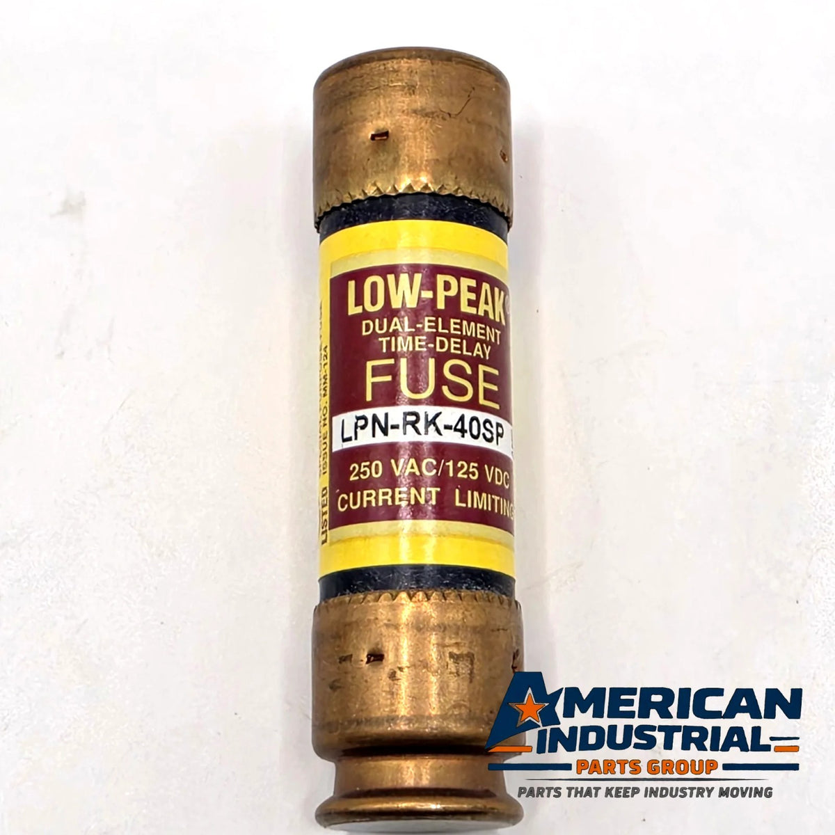 Bussmann LPN-RK-40SP Low-Peak Class RK1 time-delay fuse 40A 250V from American Industrial Parts Group