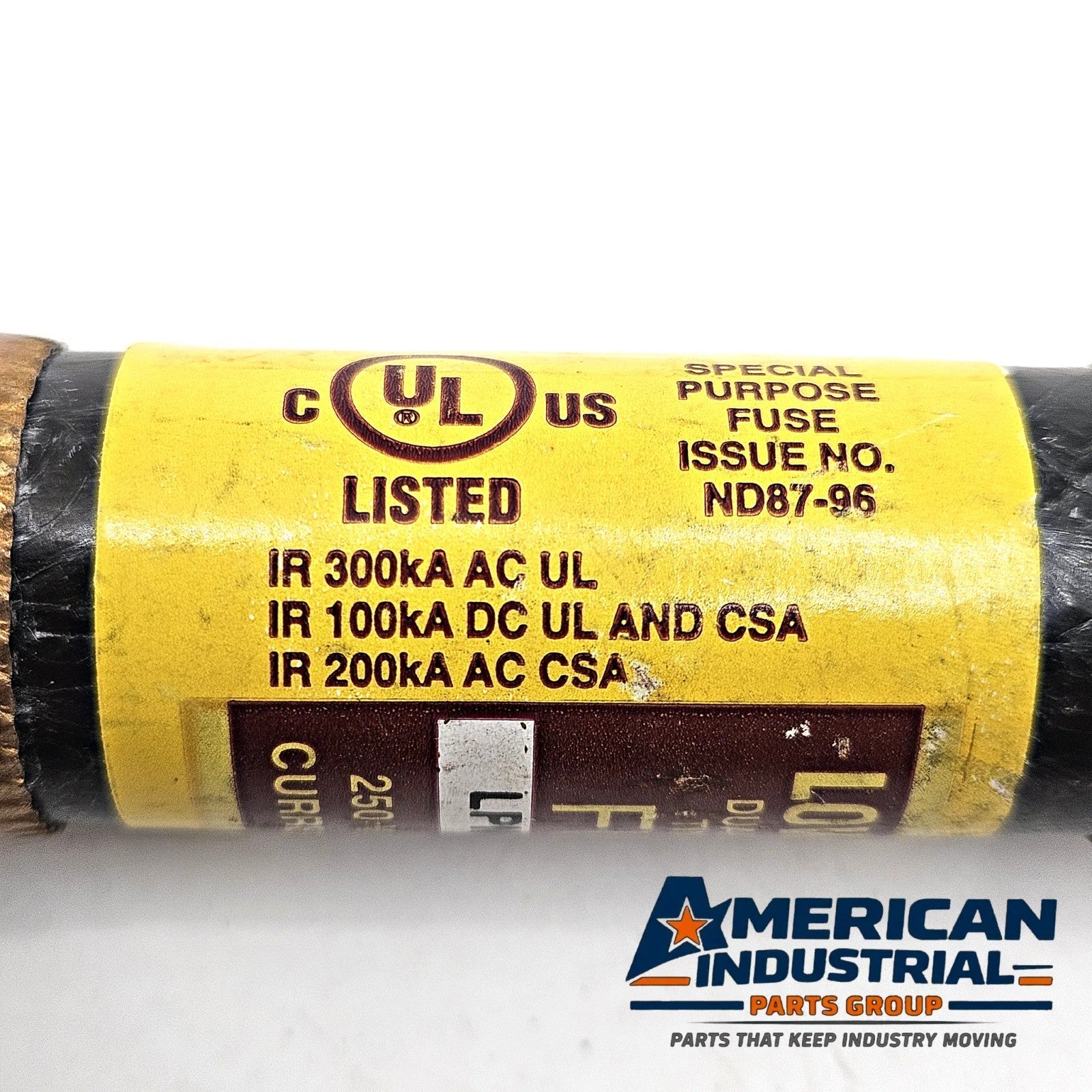 Bussmann LPN-RK-50SP Low-Peak 50A 250V Class RK1 dual-element time-delay fuse for industrial circuit protection