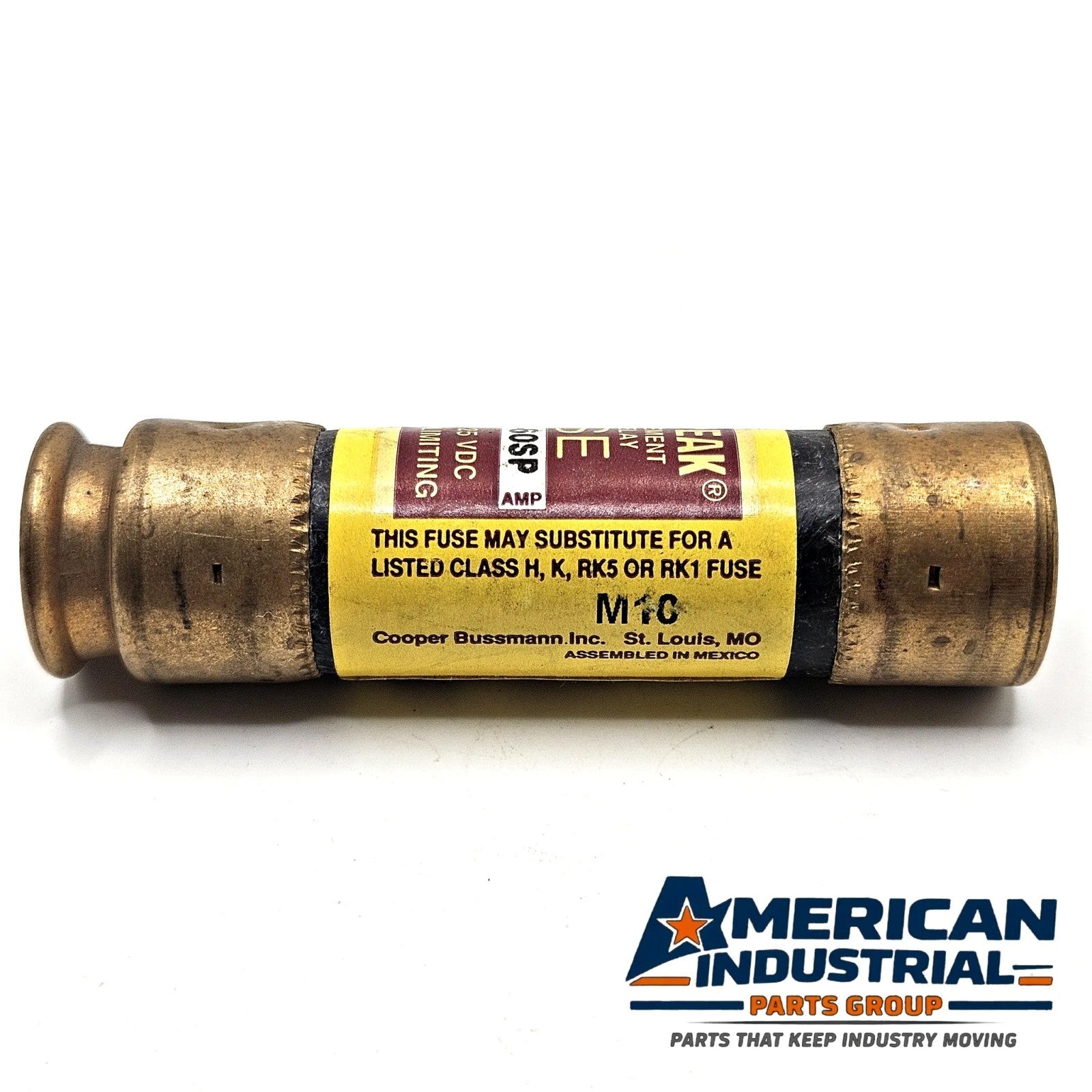Bussmann LPN-RK-60SP Low-Peak 60A 250V Class RK1 dual-element time-delay fuse for industrial circuit protection