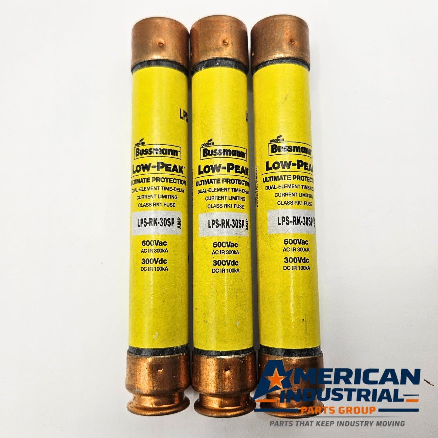 Bussmann LPS-RK-30SP Low-Peak Fuse industrial automation/MRO electrical protection component. American Industrial Parts Group.