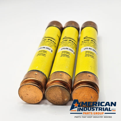 Bussmann LPS-RK-30SP Low-Peak Fuse industrial automation/MRO electrical protection component. American Industrial Parts Group.