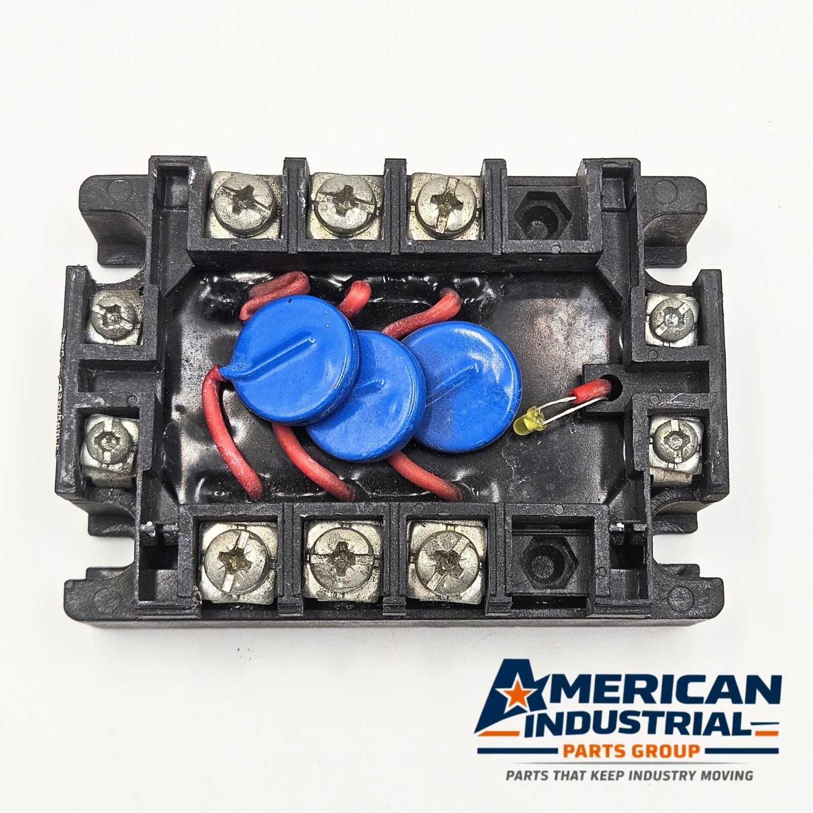 Carlo Gavazzi RZ4825HDP0 solid state relay side view for industrial automation and MRO control applications. American Industrial Parts Group.