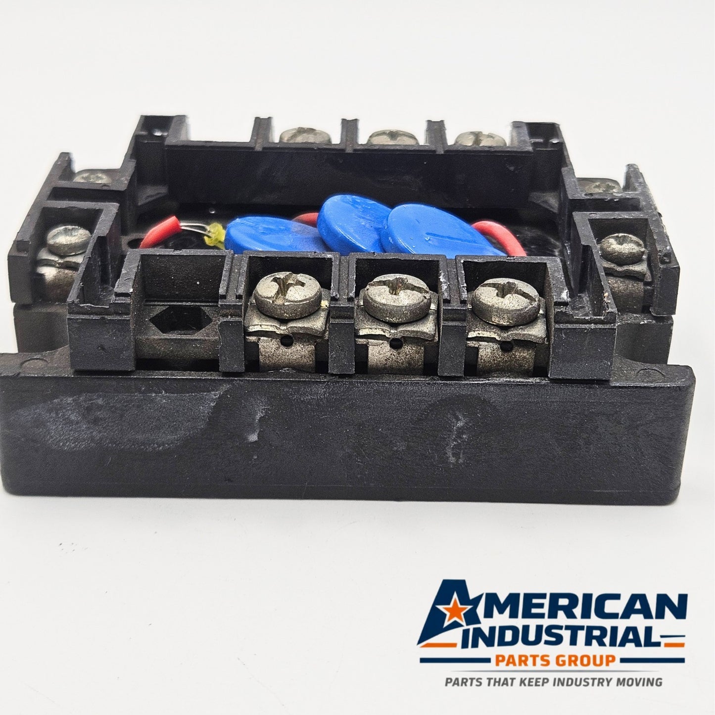 Carlo Gavazzi RZ4825HDP0 solid state relay terminal view for industrial automation and MRO control applications. American Industrial Parts Group.