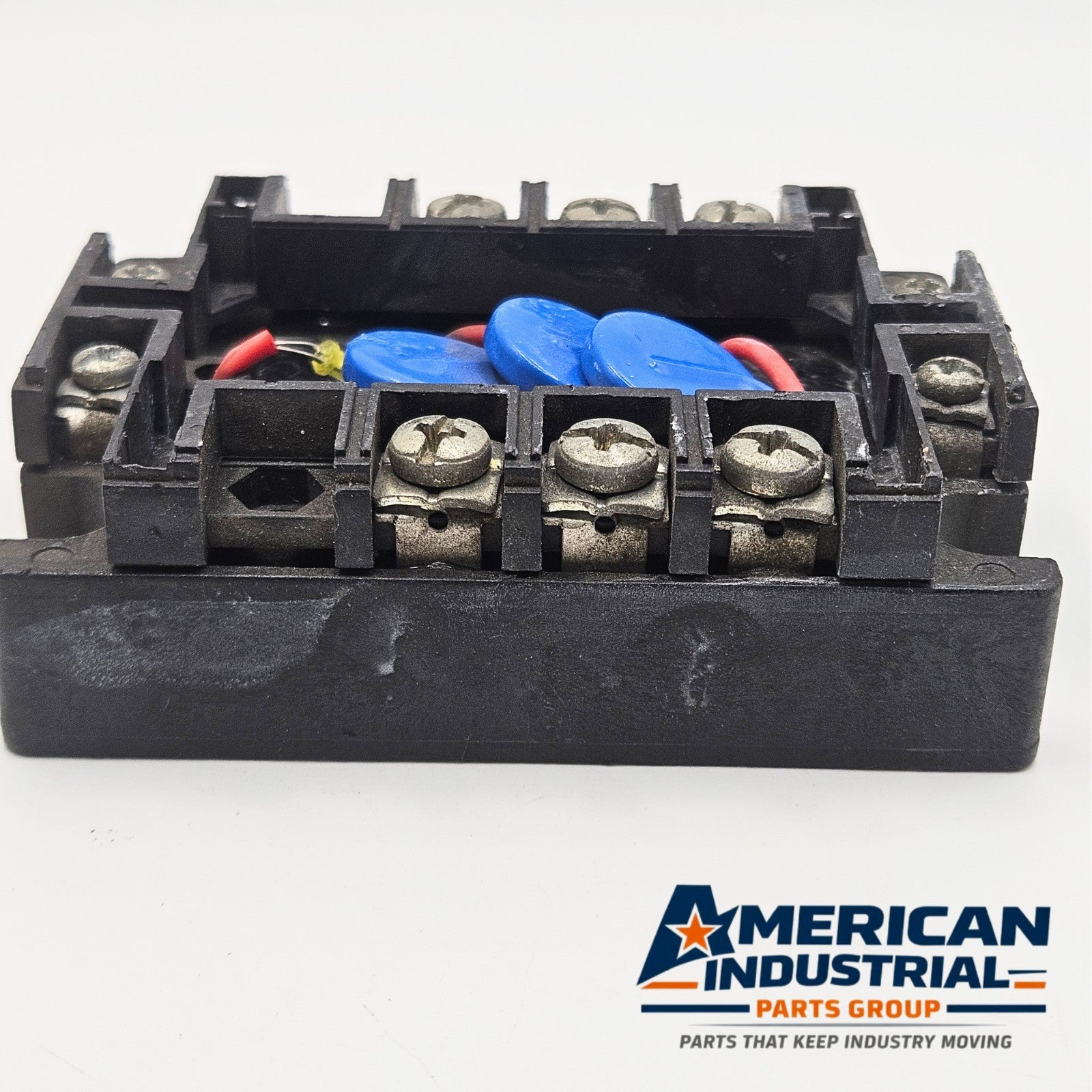 Carlo Gavazzi RZ4825HDP0 solid state relay terminal view for industrial automation and MRO control applications. American Industrial Parts Group.
