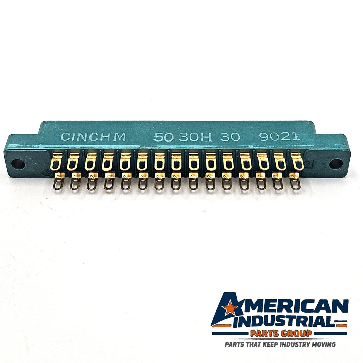 Lot of 10 Cinch 50-30H-30 CARDCON 30-contact card edge connectors .156 solder eyelet new old stock for PCB and legacy equipment repair