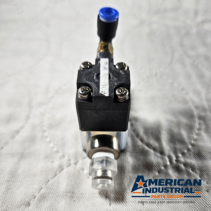 CKD AMD22 4V2 pneumatic solenoid air valve gallery view, 0.4-0.6MPa industrial automation MRO valve component. American Industrial Parts Group.