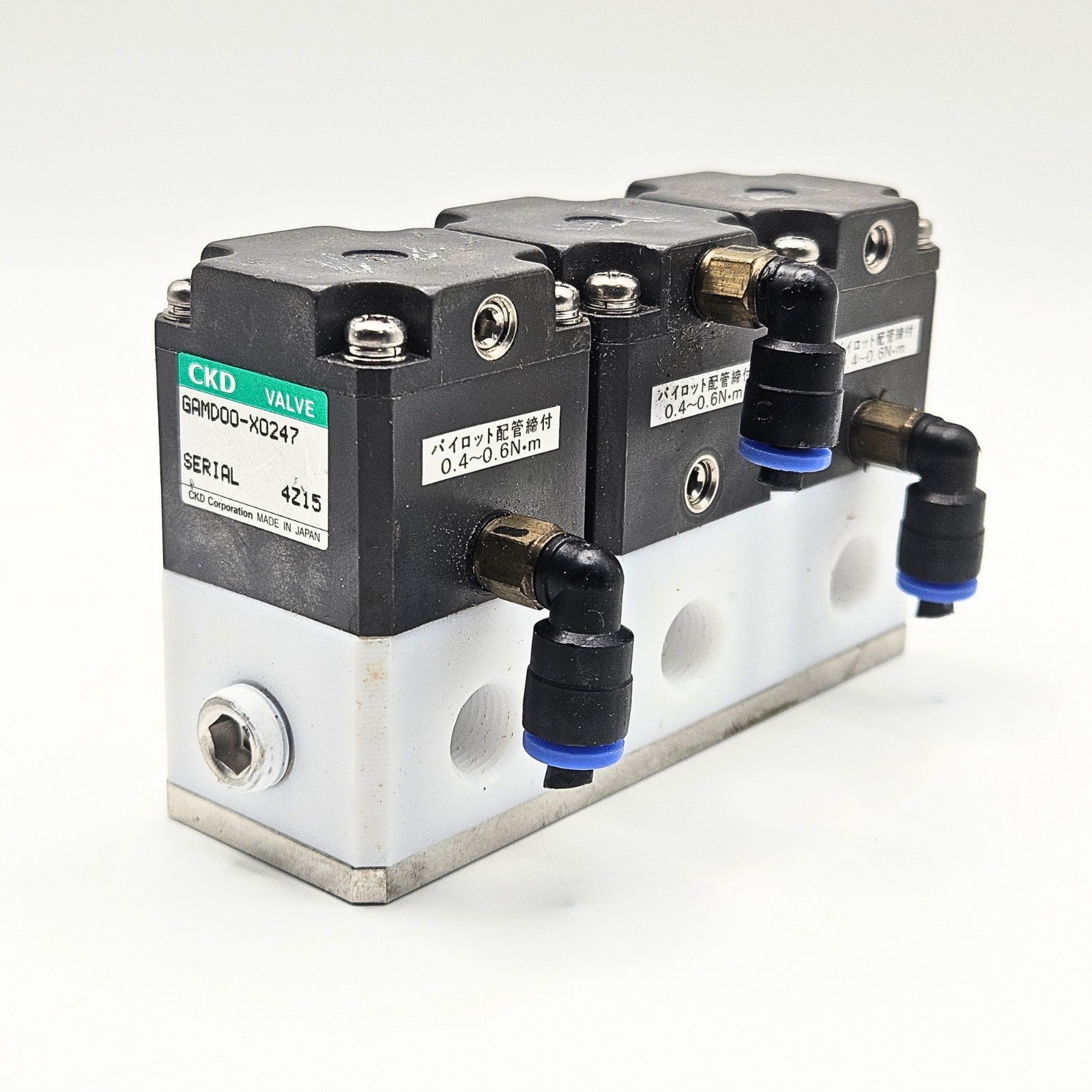 CKD GAMD00-X0247 solenoid valve manifold assembly for pneumatic automation systems and industrial control applications
