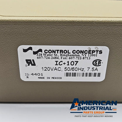 Control Concepts IC-107 Islatrol Plus active tracking filter 120VAC 7.5A for power line protection and industrial automation systems