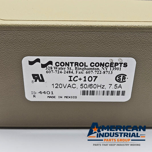 Control Concepts IC-107 Islatrol Plus active tracking filter 120VAC 7.5A for power line protection and industrial automation systems