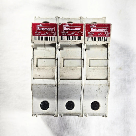 Cooper Bussmann CHM 10x38 32A 690V midget fuse holder for industrial electrical panels and MRO applications