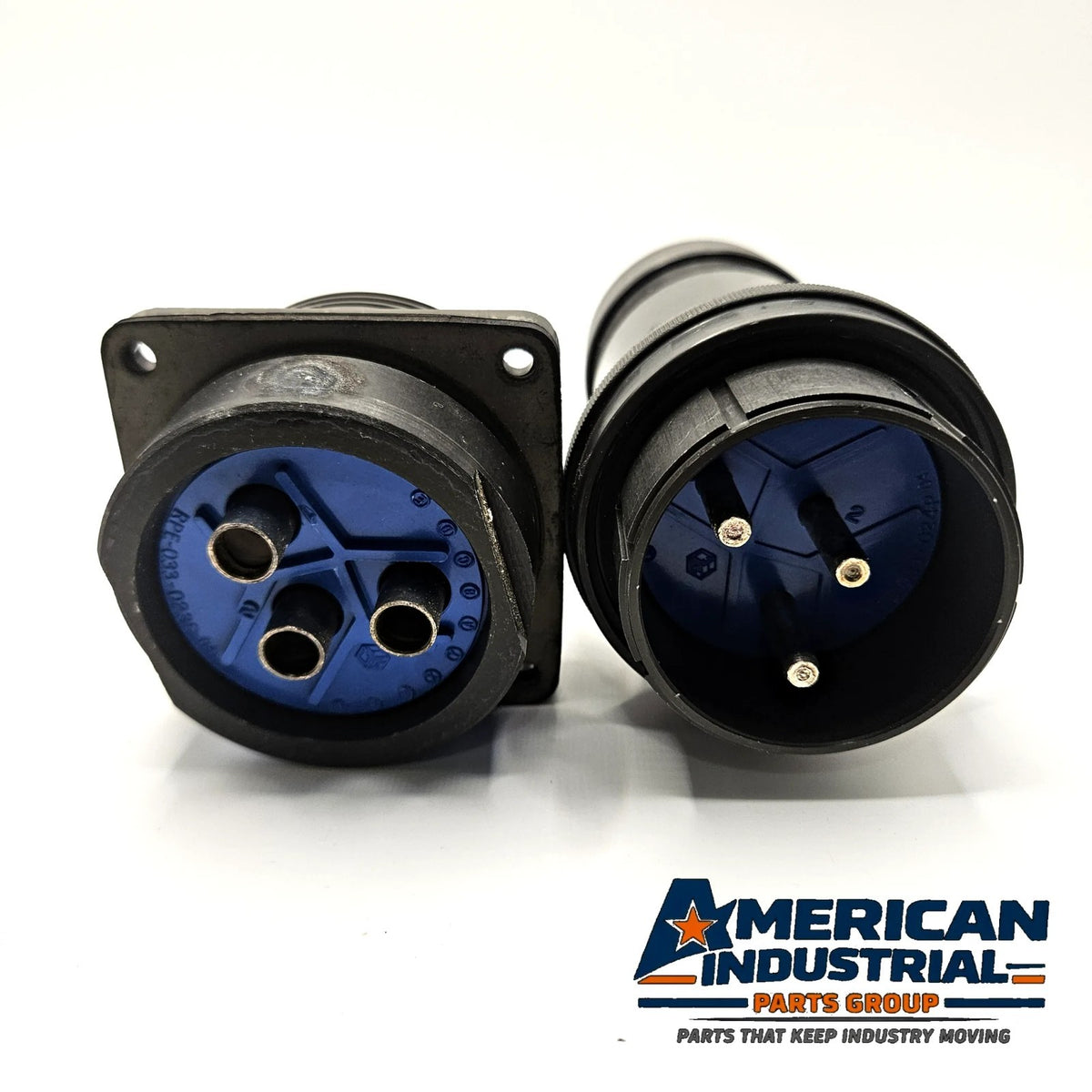 Crouse-Hinds ARK-trol RPC 60A 600VAC heavy industrial pin and sleeve power connector plug and flanged receptacle set