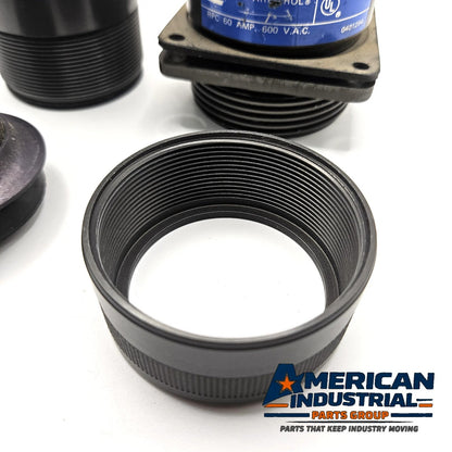 Crouse-Hinds ARK-trol RPC 60A 600VAC heavy industrial pin and sleeve power connector plug and flanged receptacle set