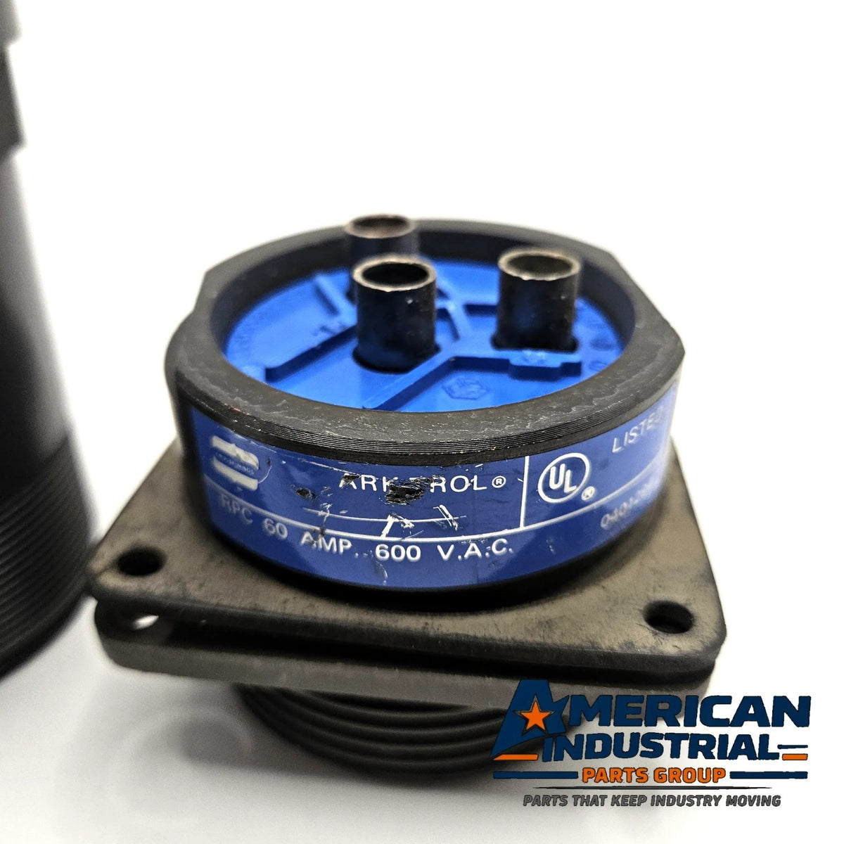 Crouse-Hinds ARK-trol RPC 60A 600VAC heavy industrial pin and sleeve power connector plug and flanged receptacle set