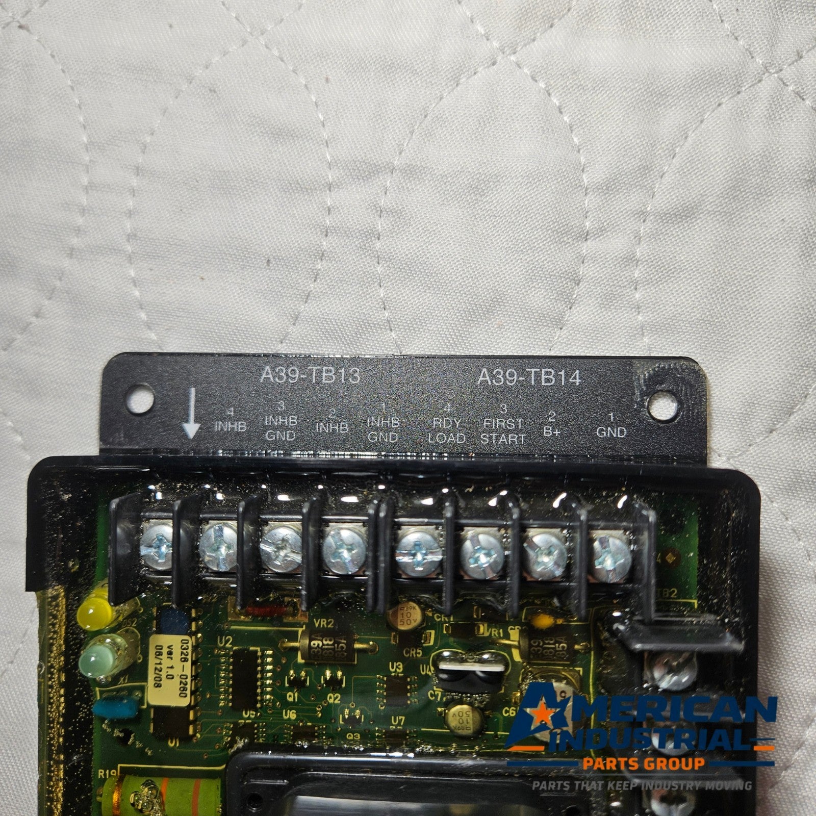 Cummins Onan A39-TB13 circuit board used in generator control equipment. American Industrial Parts Group.