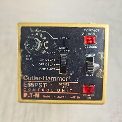 Cutler-Hammer E65PST timer control unit Series A1 time delay relay for industrial control panels and automation systems