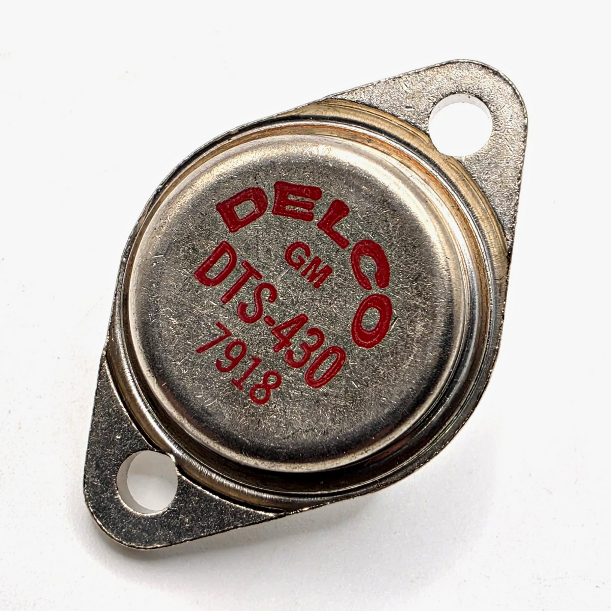 Delco GM DTS-430 NPN silicon power transistor TO-3 1979 for vintage automotive and equipment repair from American Industrial Parts Group