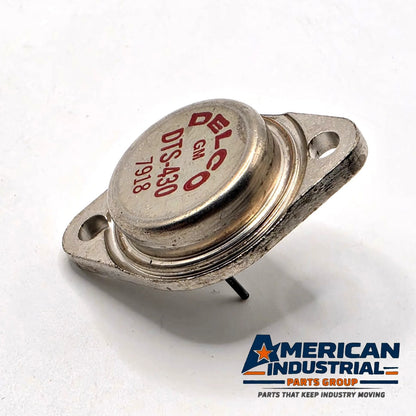 Delco GM DTS-430 NPN silicon power transistor TO-3 1979 for vintage automotive and equipment repair from American Industrial Parts Group