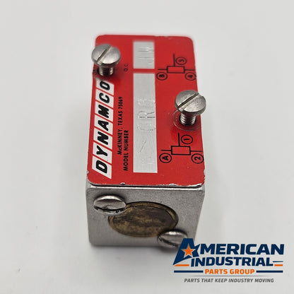 Dynamco 0R0 JW industrial pneumatic valve for factory automation equipment. American Industrial Parts Group.