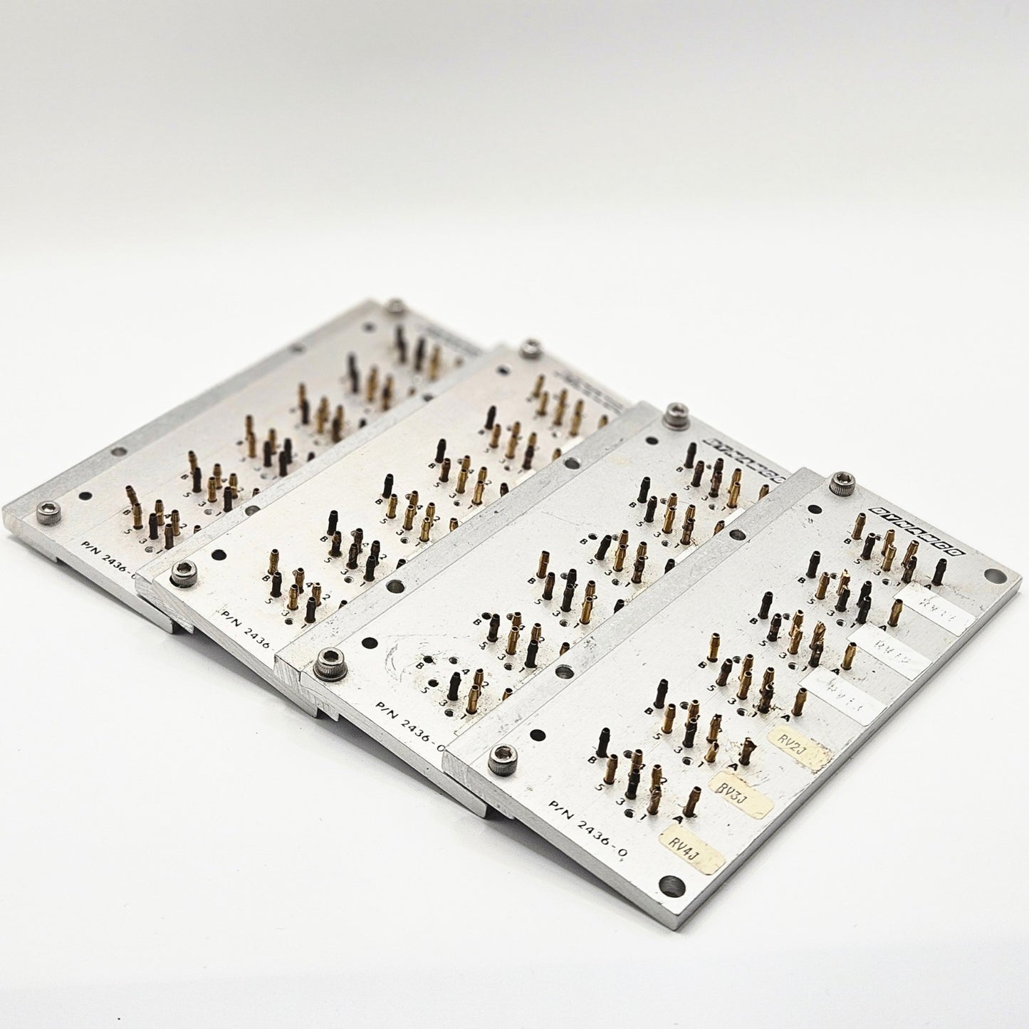 Dynamco 2436-O pneumatic solenoid manifold plate for industrial automation systems. American Industrial Parts Group.