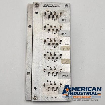 Dynamco 2436-O manifold plate with gasket for industrial pneumatic repair. American Industrial Parts Group.