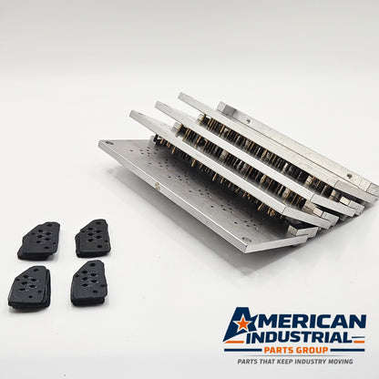 Dynamco 2436-O valve manifold plate used in industrial air control systems. American Industrial Parts Group.