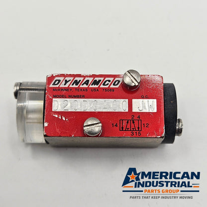 Dynamco D20D0A00 JW pneumatic valve for MRO applications. American Industrial Parts Group.