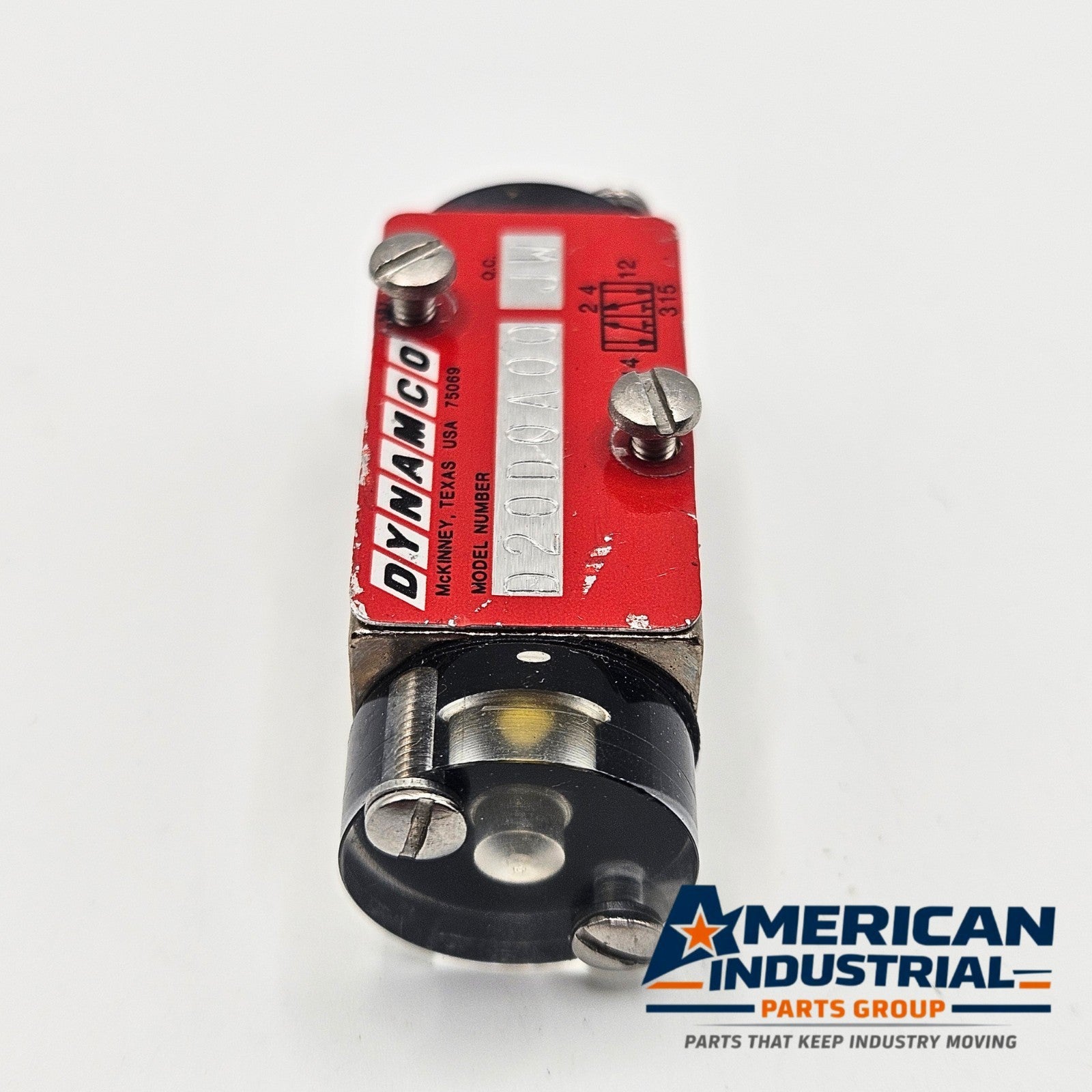 Dynamco D20D0A00 JW industrial pneumatic valve for factory automation equipment. American Industrial Parts Group.