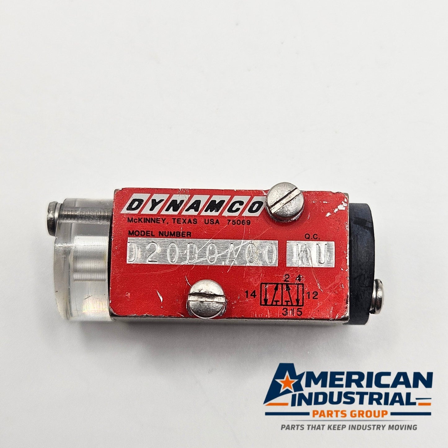Dynamco D20D0A00 KU pneumatic solenoid valve for industrial automation and MRO applications. American Industrial Parts Group.