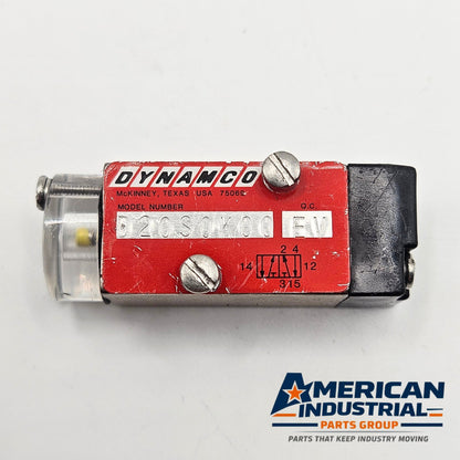 Dynamco D20S0K00 EV pneumatic valve for MRO applications. American Industrial Parts Group.