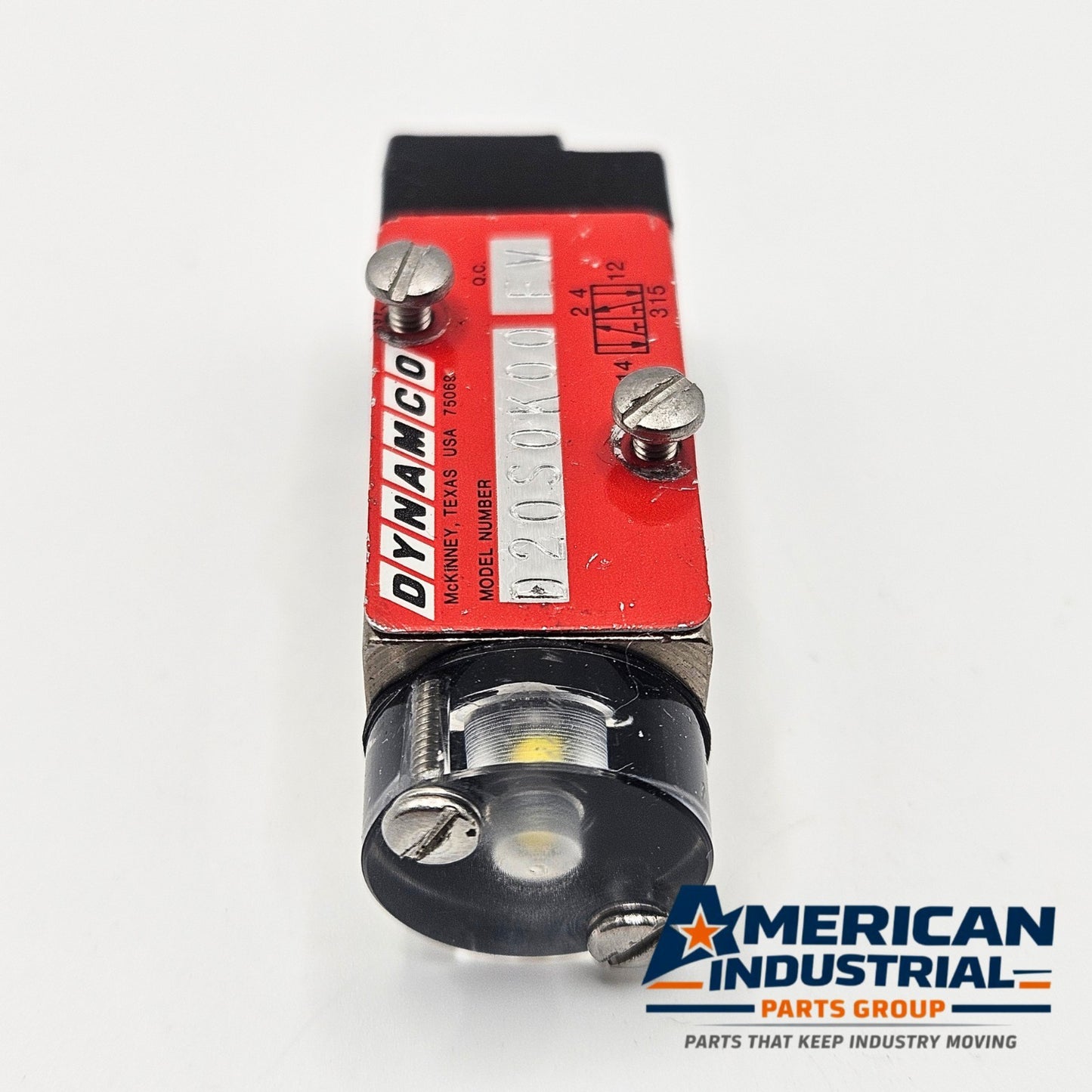 Dynamco D20S0K00 EV industrial pneumatic control valve for automation equipment. American Industrial Parts Group.