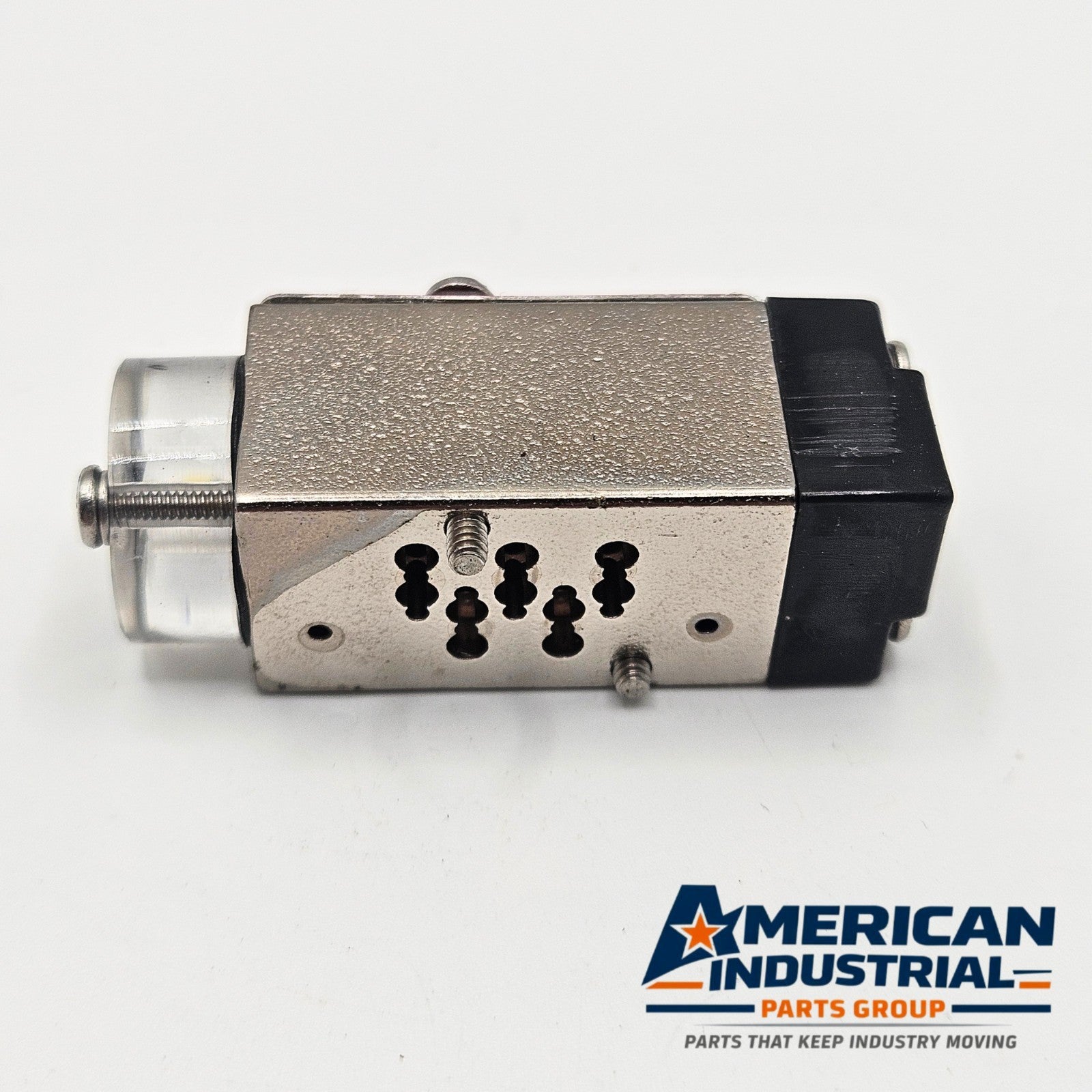 Dynamco D20S0K00 EV pneumatic solenoid valve for replacement parts. American Industrial Parts Group.