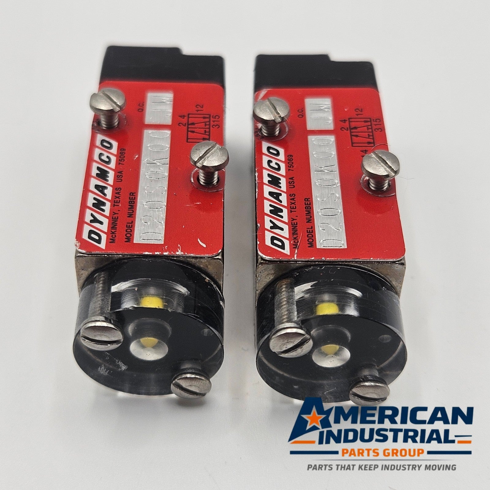 Dynamco D20S0K00 JW directional control valve for machine control equipment. American Industrial Parts Group.