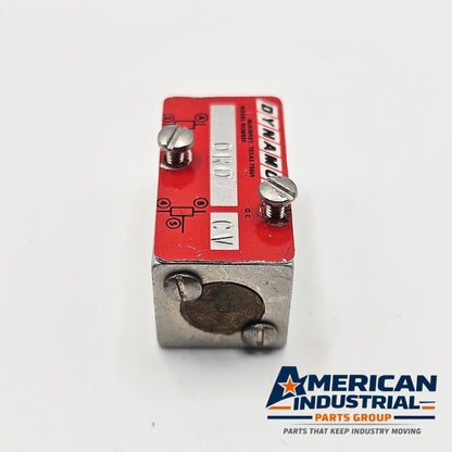 Dynamco OR0 CV control valve used in machine control equipment. American Industrial Parts Group.