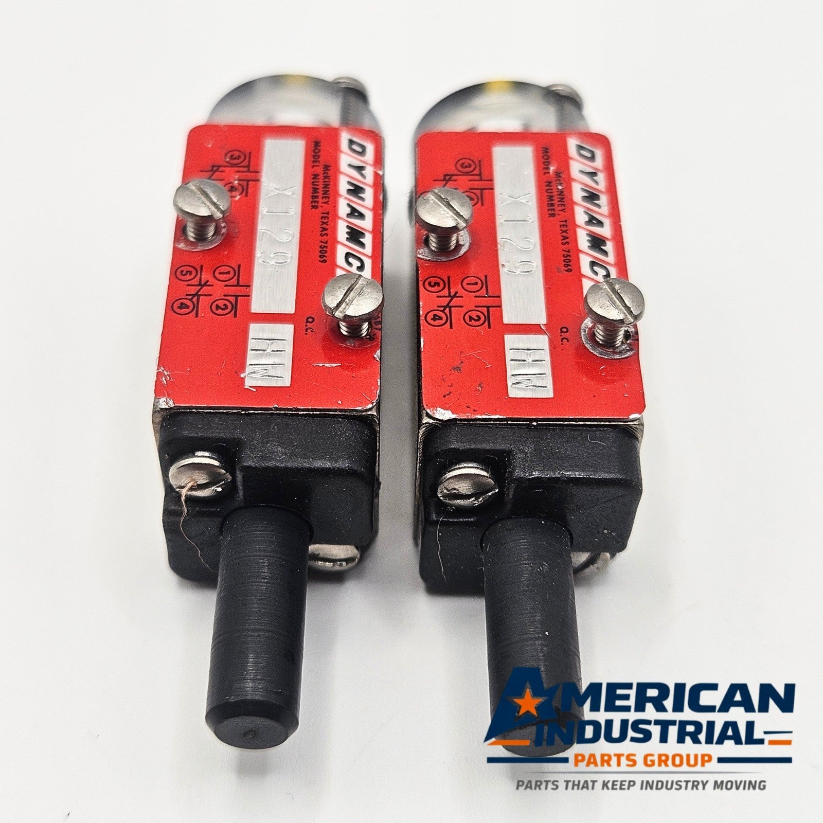 Dynamco X129 HW air piloted valve for pneumatic automation repair. American Industrial Parts Group.
