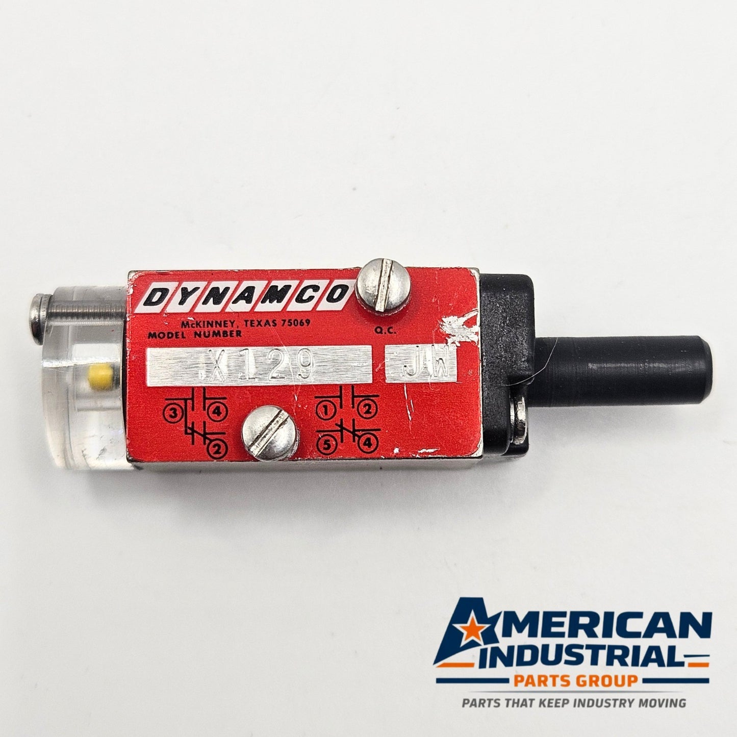 Dynamco X129 JW pneumatic control valve for MRO applications. American Industrial Parts Group.