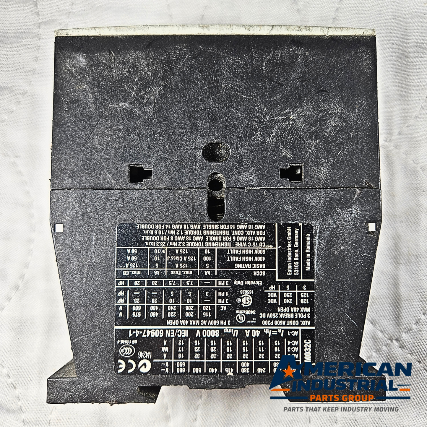 Eaton DILM32-10 XTCE032C10 contactor 32A 24V coil 3-pole for motor control and industrial automation systems