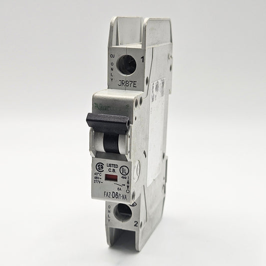 Eaton Moeller FAZ-D6/1-NA Circuit Breaker industrial automation/MRO circuit protection component. American Industrial Parts Group.