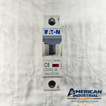 Eaton WMZS1C05 miniature circuit breaker for industrial automation and MRO electrical control panel applications. American Industrial Parts Group.