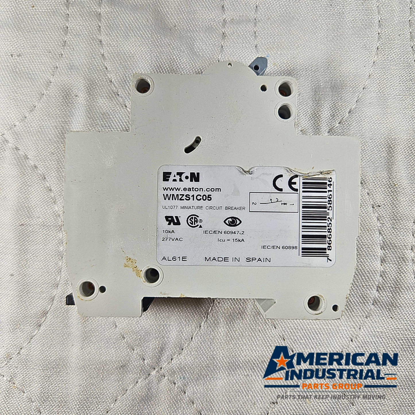Eaton WMZS1C05 miniature circuit breaker for industrial automation and MRO electrical control panel applications. American Industrial Parts Group.