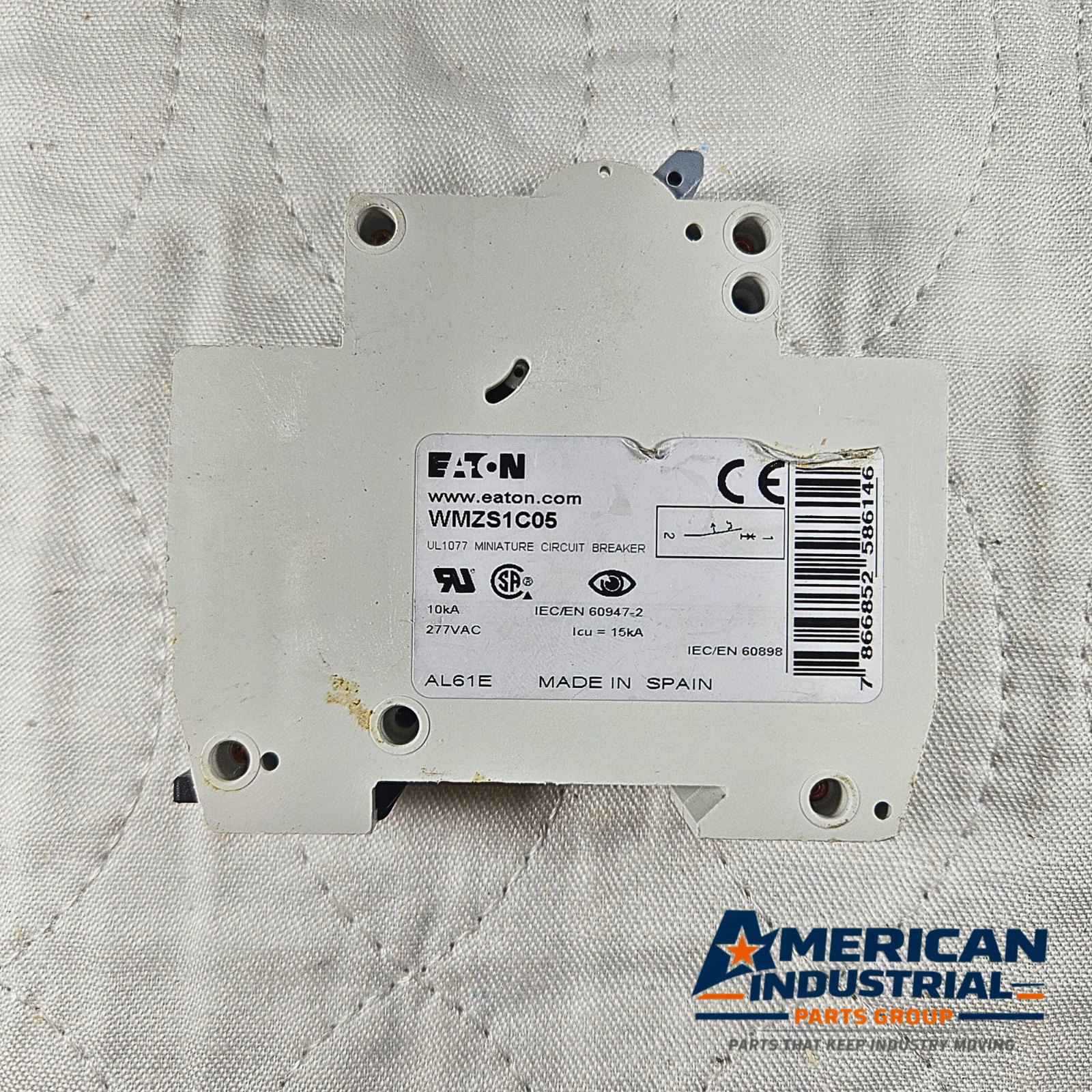 Eaton WMZS1C05 miniature circuit breaker for industrial automation and MRO electrical control panel applications. American Industrial Parts Group.