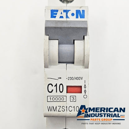 Eaton WMZS1C10 1-pole 10A C-curve UL 1077 miniature circuit breaker 277VAC DIN rail for industrial control panels