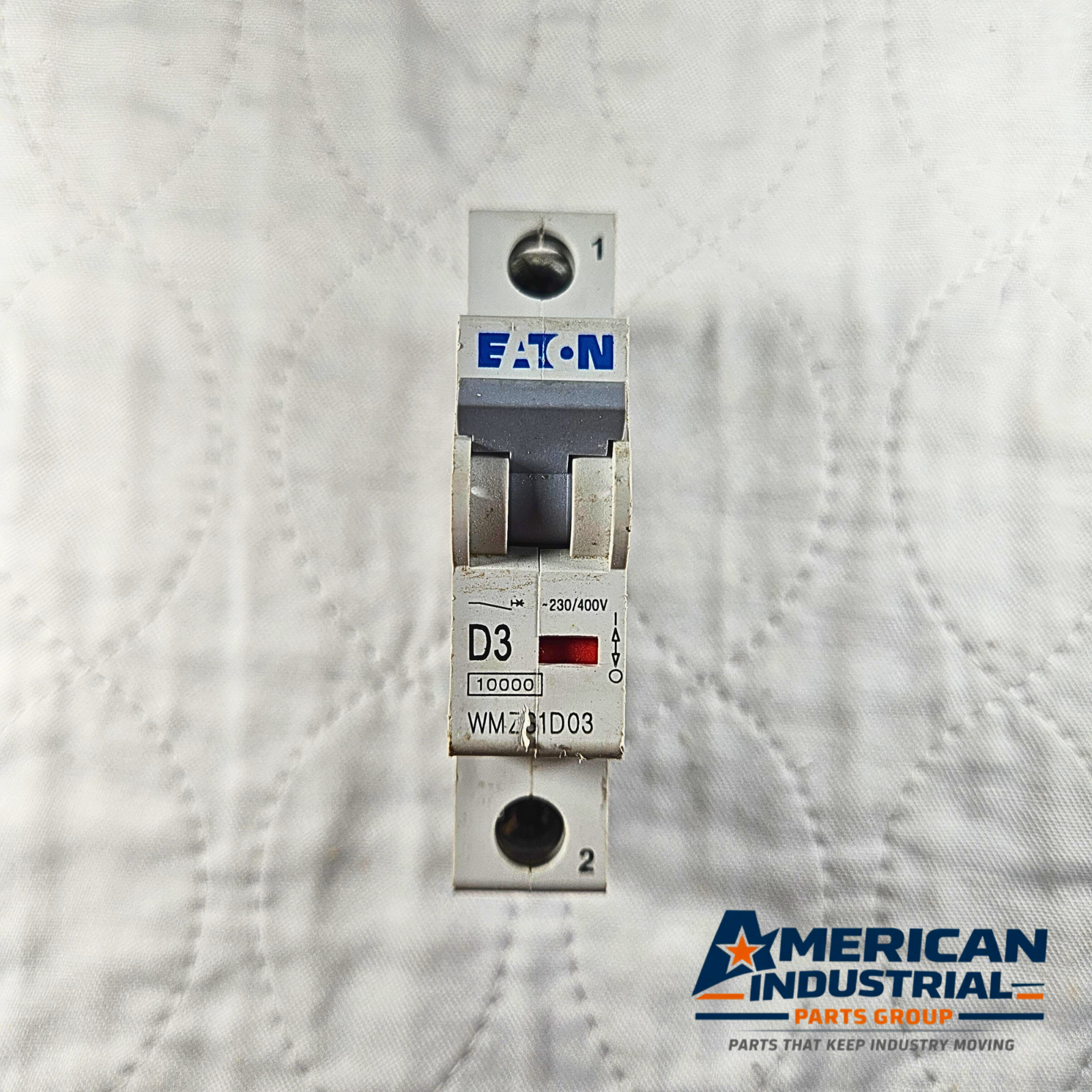 Eaton WMZS1D03 miniature circuit breaker for industrial automation and MRO electrical control panel applications. American Industrial Parts Group.